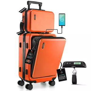 20" Handgepäck mit Waage, Airline zugelassen, Kosmetiktasche, Hartschale - Bild 1 von 20