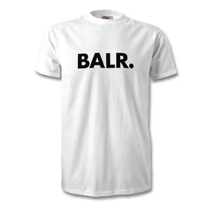 BALR Tshirt Logo Mens Soccor Top Football Black White - Picture 1 of 1
