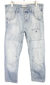 Pantalones de mezclilla JACK & JONES Stan/antiajuste para hombre W34/L30 bigotes descoloridos azul claro - Imagen 1 de 10