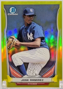 ⚾ 2014 Bowman Chrome Prospects #227 Jose Ramirez (RC) Gold Mini Refractor /25⚾ - Bild 1 von 3