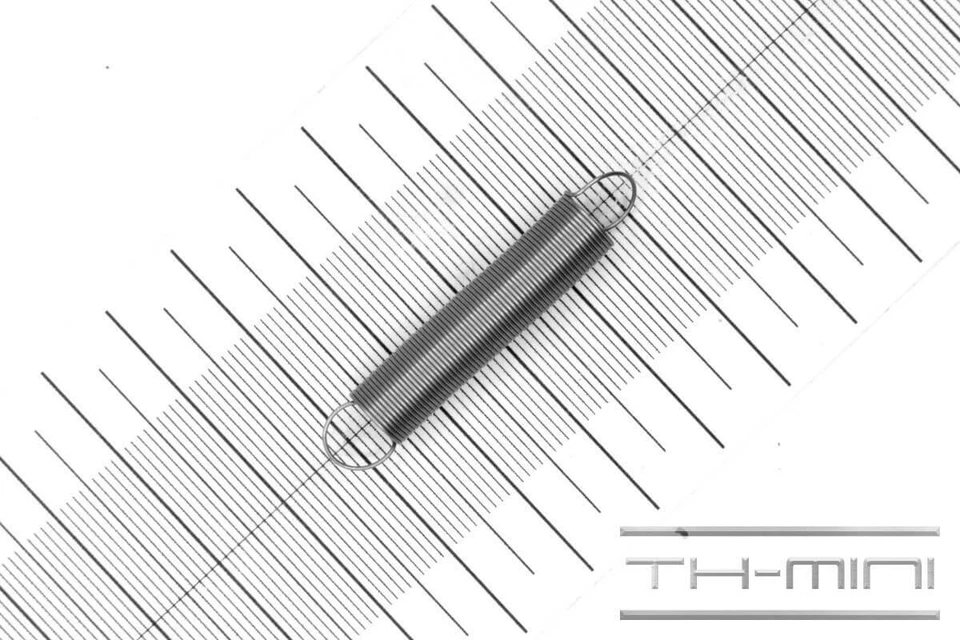 GUTEKUNST FEDERN Zug-Feder 0,5mm Haken Öse 8x44,2mm 0,6kg Spiral Edel-stahl rostfrei Metall