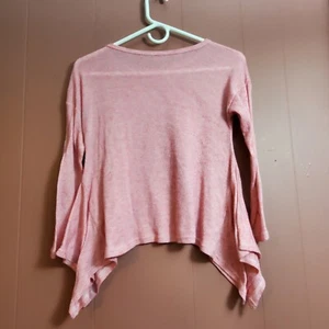 Poof Girl Girl's Large Pink Lightweight Handkerchief Pink Knit Top - Picture 1 of 5