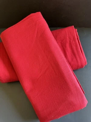 2 занавески IKEA Ritva красные 57x115 дюймов толщина 100% хлопок однотонные красные - Изображение 1 из 4