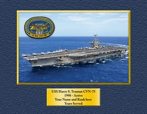 USS Harry S. Truman CVN-75 16 X 20 Custom Personalized Print of Navy Gift Idea - Picture 1 of 12