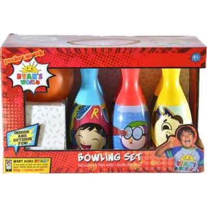 Ryan's World Bowling Set Toy Gift Set For Kids Indoor Outdoor Fun 6 Pins 1 Ball - Picture 1 of 1