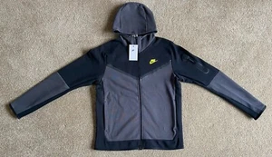 Nike Tech Fleece Windrunner Hoodie Jacke mit durchgehendem Reißverschluss ""schwarz Volt"" DV0537 011 M-XL - Bild 1 von 17
