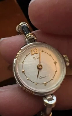 Vintage Rare Ladies Pedre Quartz  Silver/Gold Tone Bracelet Watch -France - Image 1 of 4