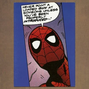 Unused Vintage 1994 OZ MARVEL COMICS SPIDER-MAN Birthday Card, Hand Over Present - Picture 1 of 7