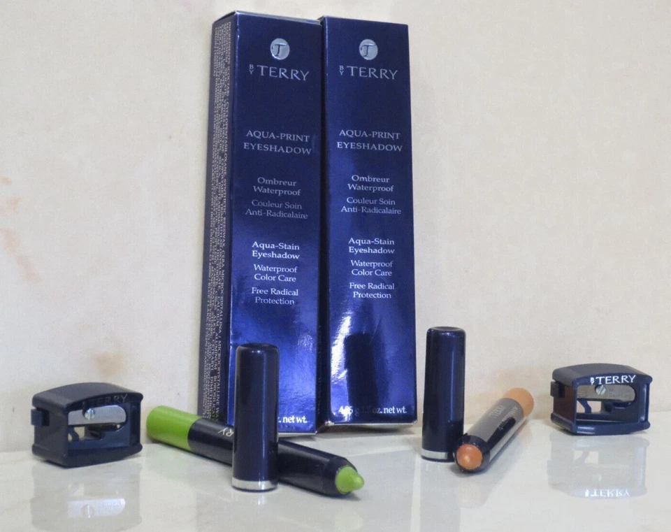 T BY TERRY AQUA-PRINT AQUA-STAIN EYESHADOW - 3 PEACH TORNADO & 4 GREEN FIZZ - Image 1 of 3