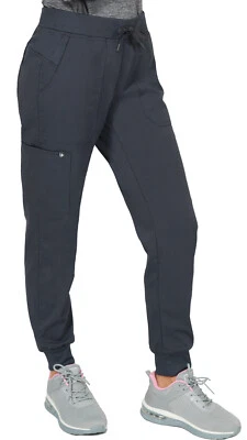 Calça jogger Evolution Scrubs feminina desempenho cordão, nova com etiquetas, cinza, pequena - Imagem 1 de 4