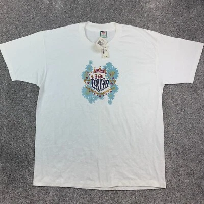 NWT Vintage Levi’s Peace Shirt Mens XL White Say It Crown Floral Art USA Made - Image 1 of 4