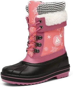 Mishansha Niños Niñas Invierno Botas de Nieve Cálidas Antideslizantes Impermeables Niños Clima Frío - Imagen 1 de 6