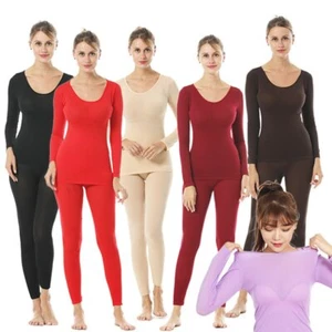 Lightweight Polyester Thermal Suit Underwear Seamless Long Sleeve Coat Thermal - Picture 1 of 24