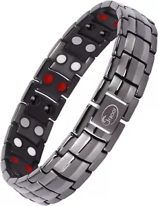 JEROOT Magnetarmband,Reines Titan-Power Herren Magnetische Armbänder für Arthrit - Bild 1 von 9