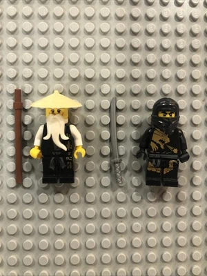 LEGO NINJAGO MINIFIGURE LOT SENSEI WU DX COLE DRAGON SUIT RARE  - Image 1 of 4