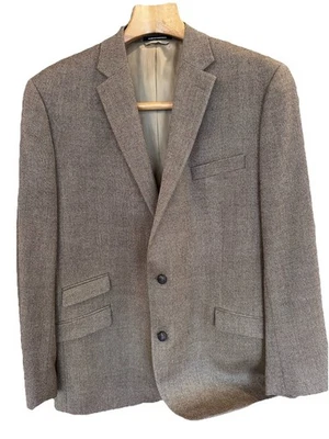 Lauren Ralph Lauren Black Label 46L 100% Wool Textured Brown Slim Fit Blazer - Image 1 of 4