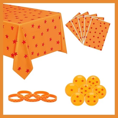 18 Piezas Anime Tema Fiesta Suministros Anime Estrellas Amarillas y Rojas Bolsas Regalo Pulseras Foto 1 de 4