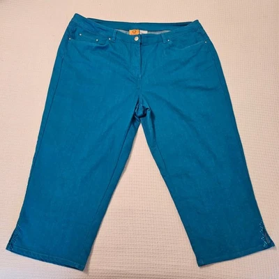 Ruby Rd. Womans Pants Teal Sz 20W - Image 1 of 4