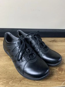 Dansko Neena Women 41 Sz 10.5 -11 Work Comfort Shoe Black Leather NoSlip - Picture 1 of 12