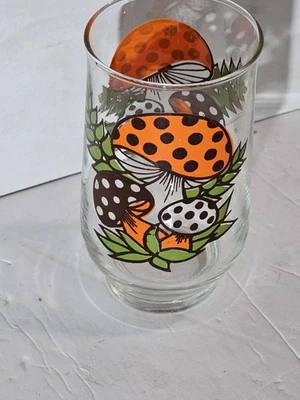 1970’s Vintage Merry Mushroom Sears 5” Tall Water Glass Excellent Condition  - Image 1 of 4
