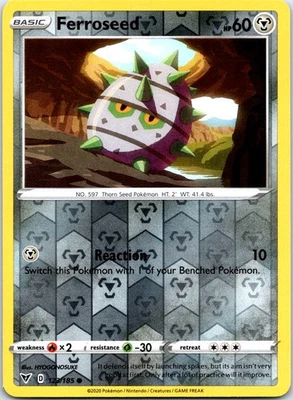 Ferroseed 123/185 SWSH04: Vivid Voltage Common Reverse Holo NM - Image 1 of 2