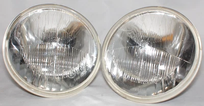 Pair of Cibie Driving Headlight Lamp Head Light Set E2 IGM4675 5 1/2" Original - Image 1 of 4
