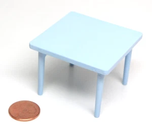 Playmobil Miniatur Western Viktorianisches Puppenhaus Blau Quadratisch Tisch Möbel - Bild 1 von 1