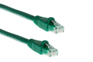 CAT6A Ethernet Patch Cable, Snagless, 3', Green - Lifetime Warranty - Picture 1 of 6