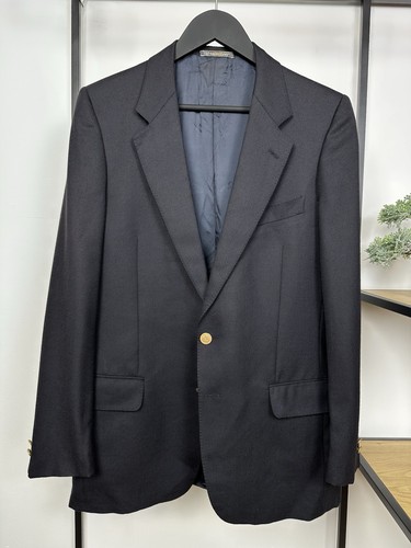 Valentino Uomo Vintage Cappotto Sportivo Blazer Tuta Uomo Blu Navy