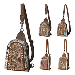 AD American Darling Sling Beautifully Hand Tooled Hair-On Genuine Leather women - Bild 1 von 36