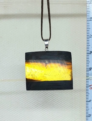 Bernstein Anhänger,kordel 75cm. - Bild 1 von 2