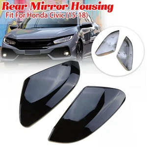 Car Mirror Cap Kits 2016-21 Accessories Cover Dirt-Resistant Gloss Black - Picture 1 of 7