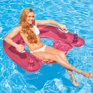 Inflatable Floating Hammock Float Chair Swimming Pool Water Mat Swim Toys - Picture 1 of 13