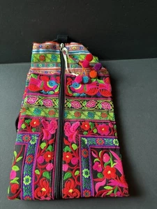 Handgefertigte Blumen Tribal Yogamatte Tasche Boho Rucksack Pilates Meditation Gorpcore - Bild 1 von 5