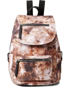 Zaino Steve Madden Proper Flap Marrone Blush Multi Large Nylon Zip Nuovo con etichette - Foto 1 di 6