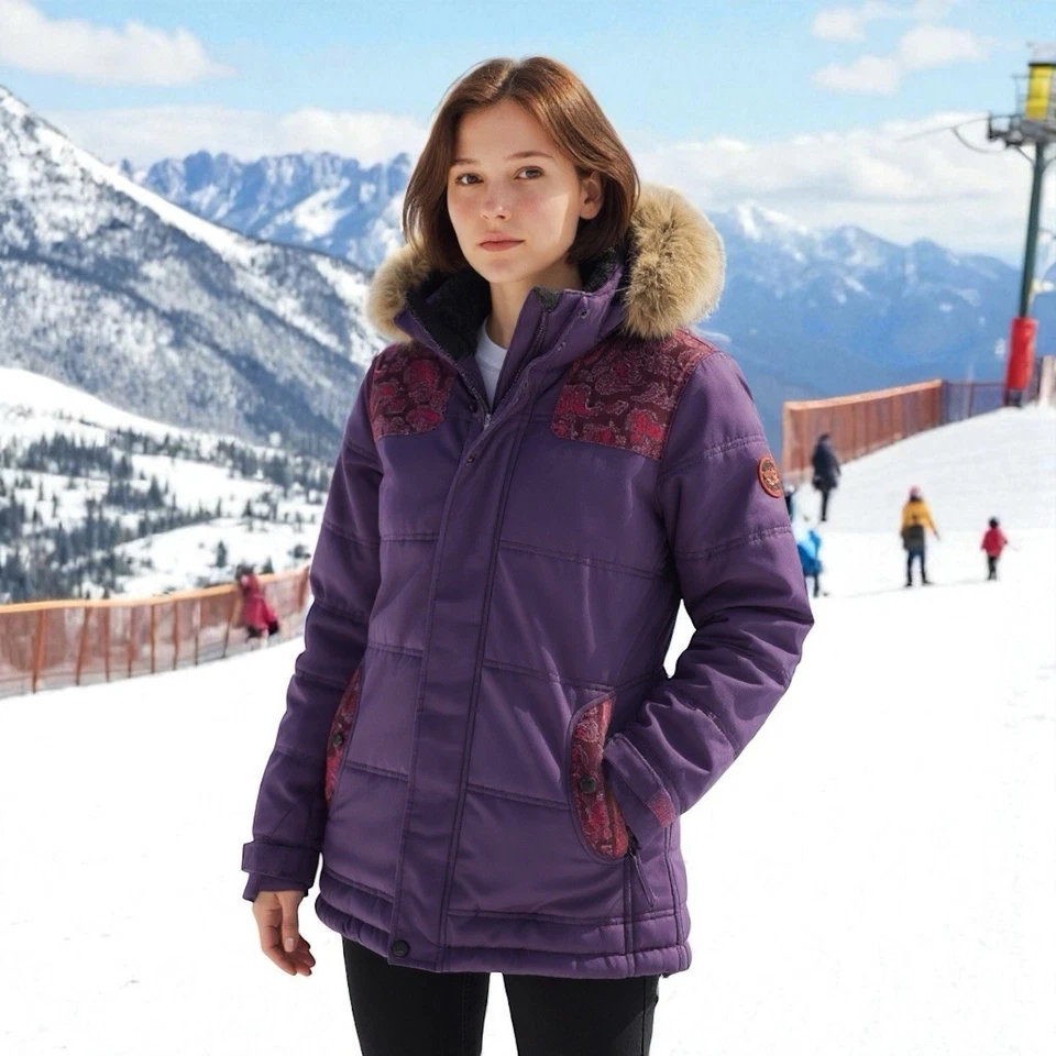 Jaqueta de Snowboard Feminina 686 Tamanho Pequeno Roxa infiDRY Respirável Impermeável - Imagem 1 de 4