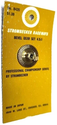 Strombecker #8429 Conjunto de engrenagens dente 3/32" 0.092" pinhão 1/8" coroa proporção 4.5/1 - Imagem 1 de 4