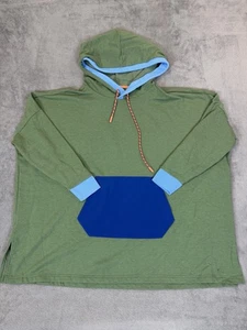 Eddie Bauer Pullover Damen S/M Grün Blau Langarm OVERSIZED Hoodie Fleece - Bild 1 von 8