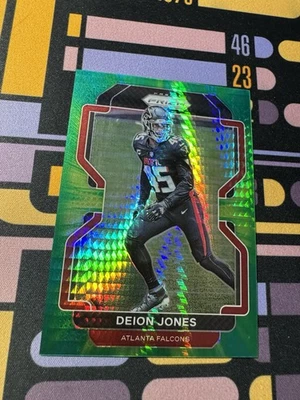 2021 Prizm Football Deion Jones Green Hyper /175 Prizm #328 Falcons - Image 1 of 2