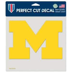 MICHIGAN WOLVERINES "M" LOGO 8"X8" COLOR DIE CUT DECAL NEW WINCRAFT đź‘€ - Picture 1 of 1
