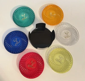 Vintage Lioness Club Ritepoint Plastic Coasters Set of 6 Multicolor HTF - Picture 1 of 6