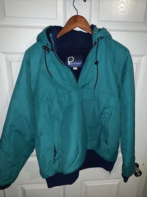 Penfield Doble Capa Polar Polar Pesado Sudadera con Capucha Cremallera Chaqueta Azul De Colección Adulto L Foto 1 de 4
