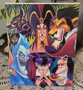 DISNEY VILLIANS Leinwand Vintage 8x10 Schild Disney - Bild 1 von 1