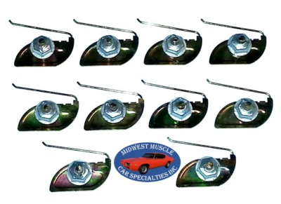 3/4-1 1/8 Trim Moulding Molding Clips & Nuts For Chrysler Dodge Plymouth 10pcs J - Image 1 of 4