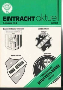 Fussball-Programmheft  76/77  IFC   Braunschweig - Ostrava, Innsbruck, Stockholm - Imagen 1 de 1