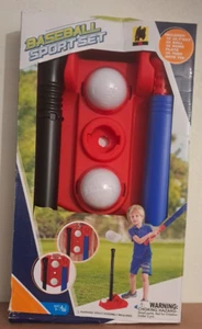 KIDS BASEBALL SPORT SET 3+ FUN FOR THE WHOLE FAMILY DAMAGED BOX UC2 - Picture 1 of 2
