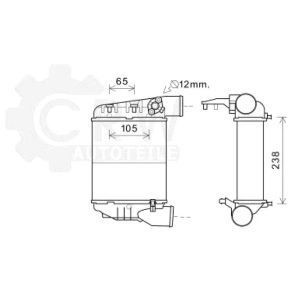 PRASCO Intercooler Refrigerado por Aire Aluminio para Audi A4 Avant Cabriolet - Imagen 1 de 1