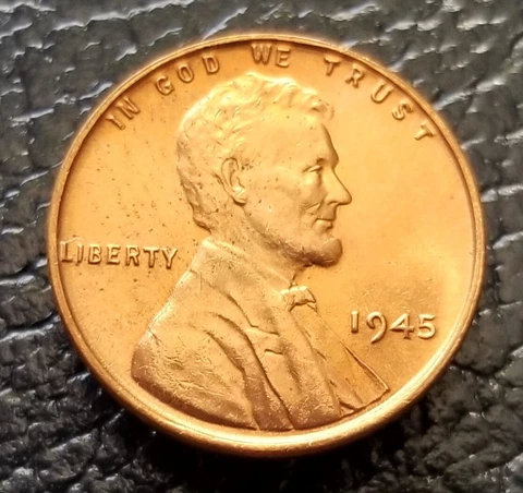 1945 Lincoln Wheat Cent Choice BU Brilliant Uncirculated Penny #850 Cover