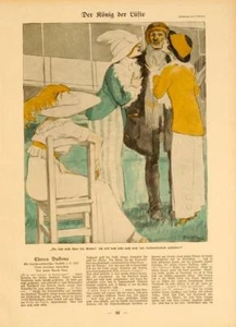 SIMPLICISSIMUS 1913 BY KAINER DER KONIG DER LUFTE ON LINEN ORIGINAL - Picture 1 of 1