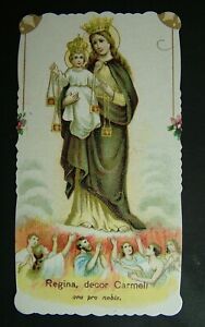 1906 Santino Holy Carte regina Decor Carmeli Chrome Litho
